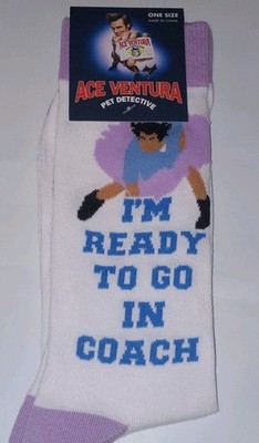 Ace Ventura Pet Detective Adult Size Novelty Crew Sock One Size 7-12