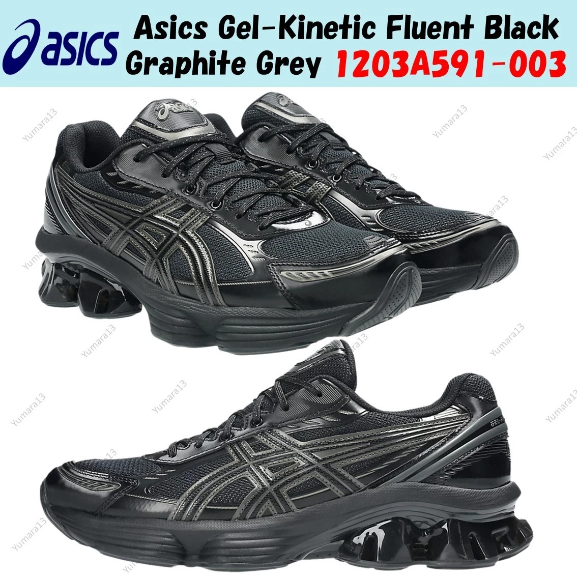 ASICS Gel Kinetic Fluent Black Graphite for Sale | Authenticity