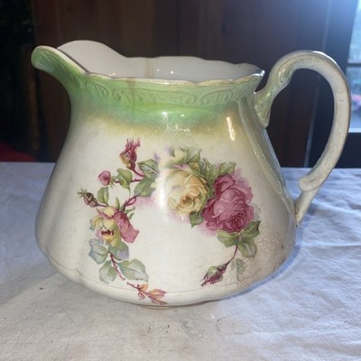 Canonsburg Pottery USA Vintage Pitcher Roses Glaze 