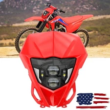 LED Headlight DRL with Red Fairing For Honda  CRF250L CRF250F CRF300L CRF450L