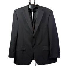 Pronto Uomo Platinum Mens Black Two Button Blazer Sport Coat Notch Lapel Regular