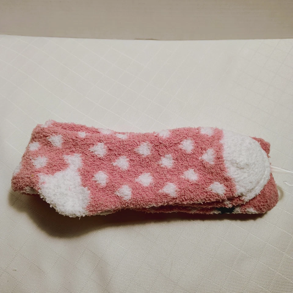 Bobbie Brooks Búho Acogedores Calcetines Rosa Difuso CORAL Zapato Talla 4-10 Hasta la Rodilla Salón Foto 3 de 4