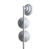 Stehleuchte Wohnzimmer 3-Flammig Glas Blaugrau 148 Cm G9 Stehlampe Schlafzimmer