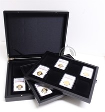 3 Tray BLACK Display Box to Hold 24 PCGS NGC Slabs  Other Certified Coin Slabs