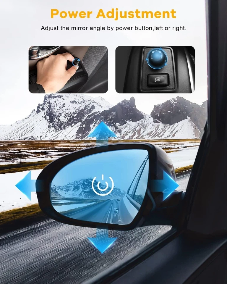 Espelho lateral de passageiro para 2003-06 Chevy Silverado GMC Sierra sinal aquecido de energia - Imagem 3 de 4