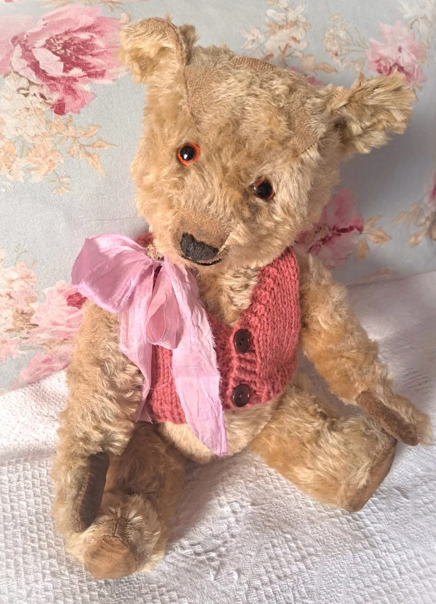 Ancien Ours Pintel de Collection Teddy Bear 1940/50's - H. 55