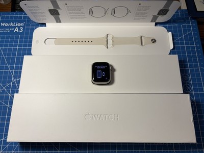 Apple Watch Series 7 GPS 41mm Aluminum Case - Starlight MKMY3LL/A Original Box