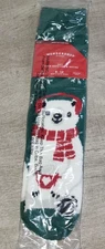 Wondershop Christmas Polar Bear Mens Super Soft Long Crew Socks 2 Pairs NWT