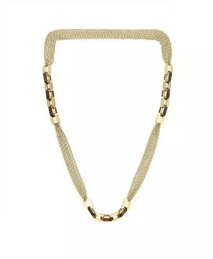 MICHAEL KORS GOLD TONE MULTI CHAIN LARGE TORTOISE LINK STATUS