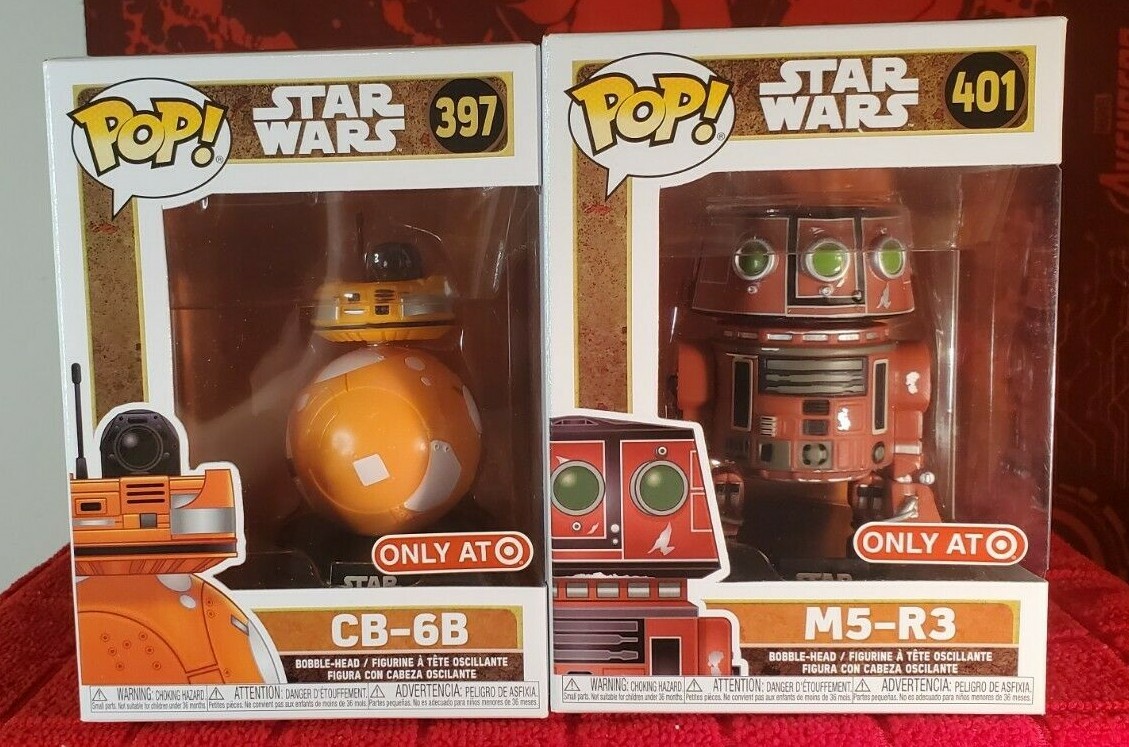 Funko Pop Star Wars CB-6B (Target) #397 & M5-R3 (Target) #401