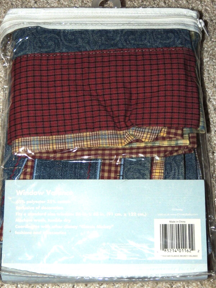 Clásico Mickey Valance Denim 2004 Disney Goofy Pluto Donald Nuevo Foto 3 de 4