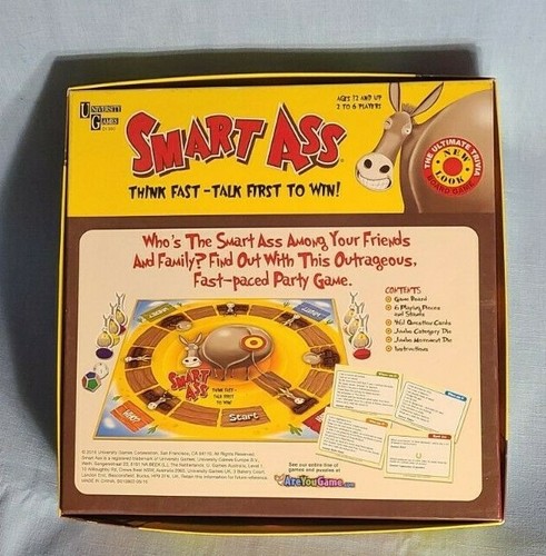 2016 Smart Ass The Board Game by University Games The Ultimate Trivia Game EUC - Picture 2 of 5