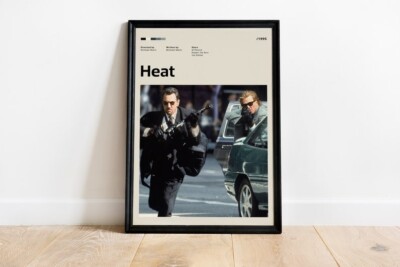 Heat Poster, Heat Movie Poster Print, Minimalist Poster No Frame, Movie Poster