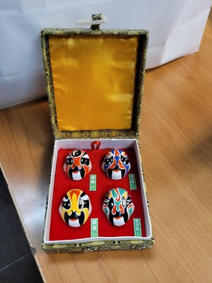 Chinese Beijing Opera Facial Make-Up 4 Mini Masks