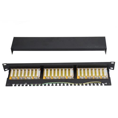 24 Port Patch Panel Shielded Type Network Cable Patch Panel W/ Removable Interch - Picture 20 of 22