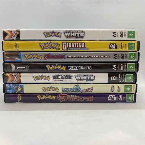 7x Pokémon DVD Bulk Lot Bundle R4 PAL Free Tracked Postage Black & White - Afbeelding 1 van 9