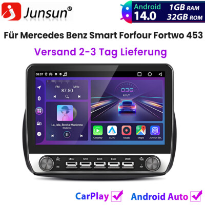 10.1'' Für Mercedes Benz Smart Forfour Fortwo 453 Autoradio Carplay Android14 GPS