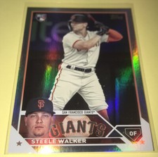 2023 Topps Series 1 RC STEELE WALKER #264 Silver Rainbow Foil Gaints Baseball