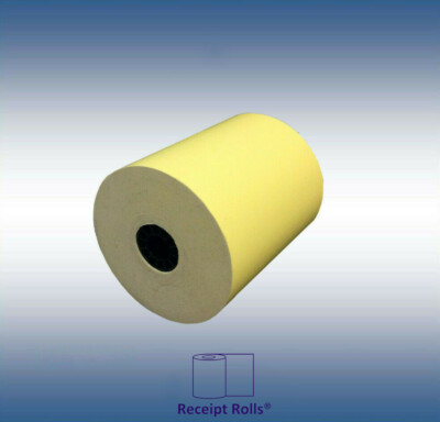 3'' x 165' 1-Ply Canary Bond Cash Register Receipt POS Paper Rolls - 50 Rolls/cs.