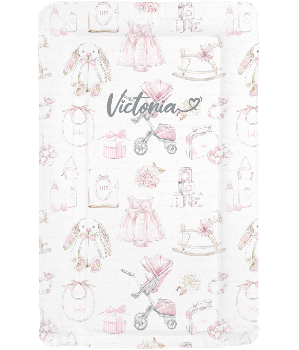 Vintage Design Nursery Baby Changing Mat - Pink Girls - Can Be Personalised - Picture 11 of 12
