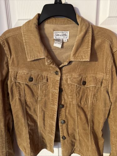 Live A Little Tan Corduroy Jacket Size Small ~ EUC - Picture 2 of 4