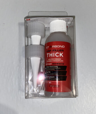 CA Glue Thick Starbond 2oz Gap Filler Thick CA Cyanoacrylate Glue w/ Tips & Cap