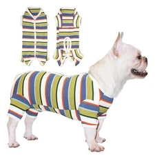 Dog Pajamas Dog Jumpsuit Colorful Dog Shirt Dog Surgery Recovery Suit for Sma...