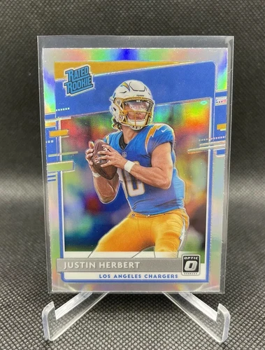 JUSTIN HERBERT 2020 Panini Donruss Optic SILVER HOLO RATED ROOKIE🔥🔥