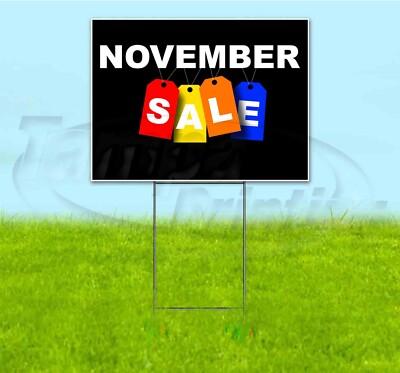 NOVEMBER SALE 18x24 Yard Sign WITH STAKE Corrugated Bandit USA BUSINESS DEALS