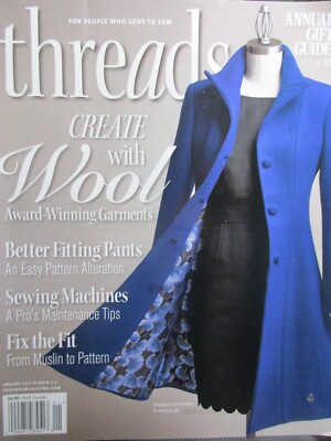 Taunton's Threads Magazine-Create with Wool Issue #212 January 2021