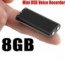 Mini Spy Audio Recorder Voice Activated Office Listening Device 96 Hours 8GB