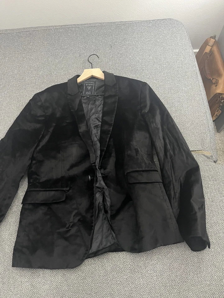 Guess velvet blazer black medium - Image 4 of 4