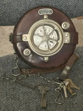 Chicago Spartan GUARDS DETEX LEATHER Time Clock