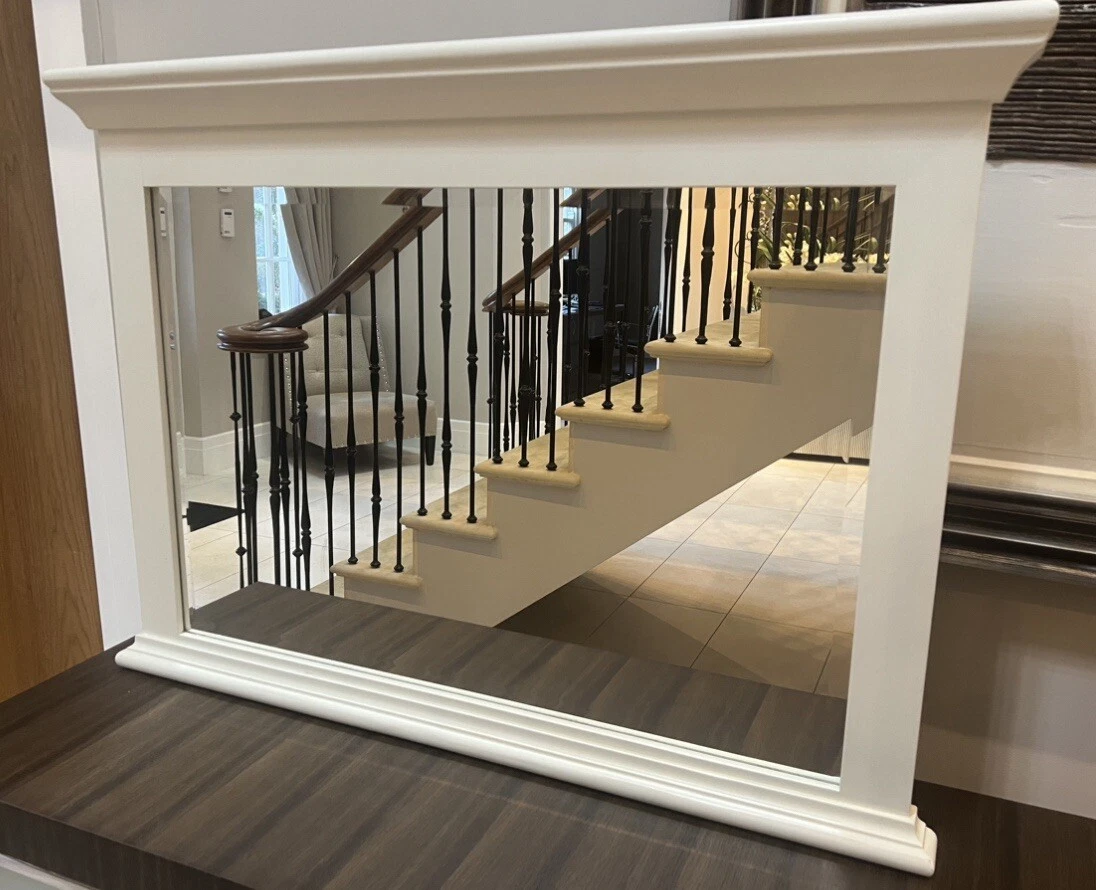Gallery image 6 for Stunning French Provincial-Style White Framed Rectangular Mirror