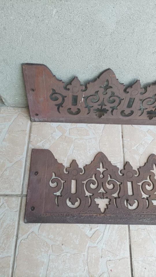 Lot de 2 balconnières garde-corps en fonte 19ème - Photo 4/4