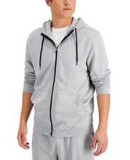 Alfani Men's Mendoza Full Zip Hoodie Charcoal Heather
