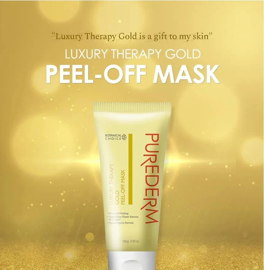 PUREDERM LUXURY THERAPY GOLD PEEL-OFF MASK 100g/3.52oz. Made In Korea - Image 2 of 2