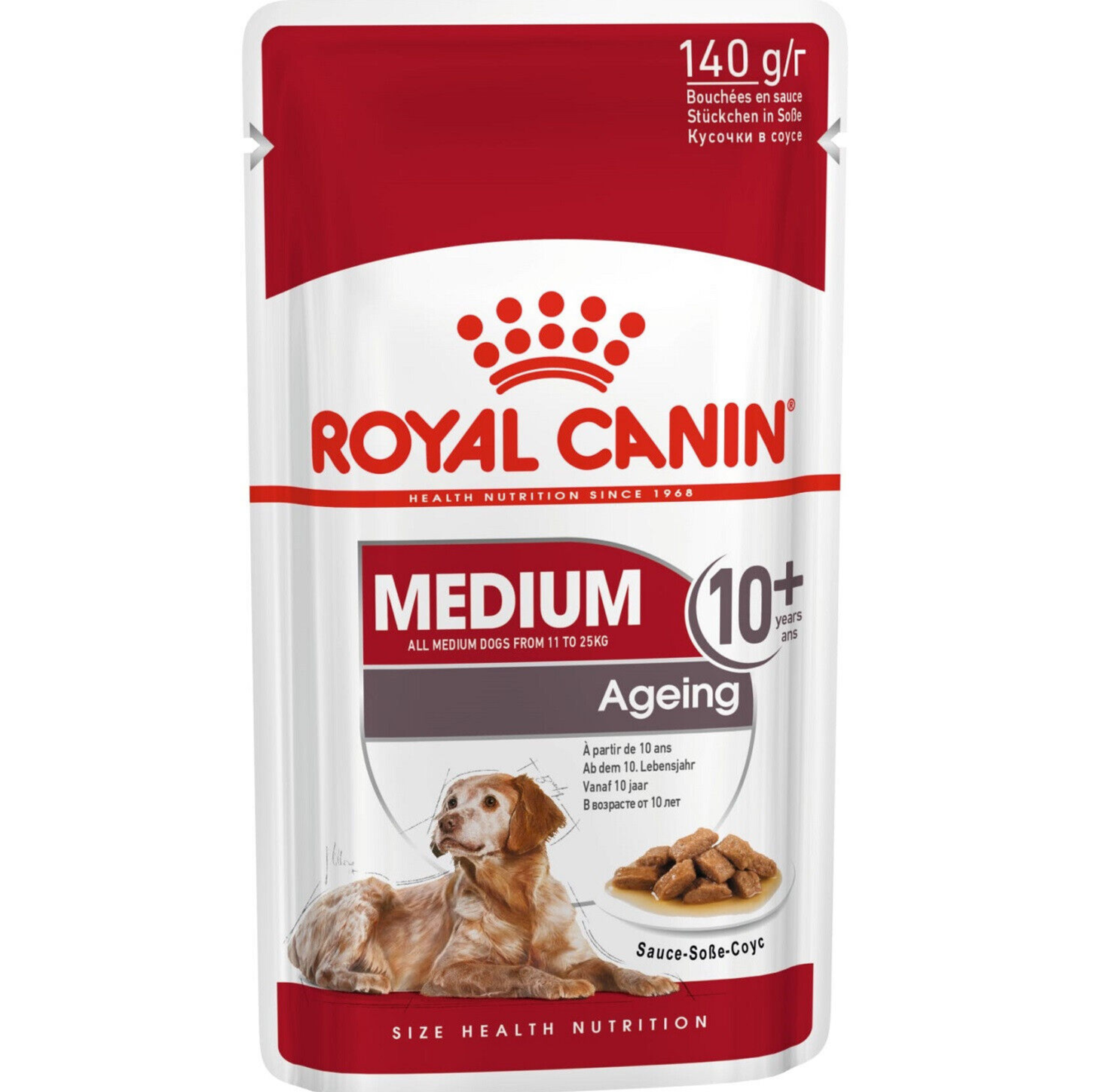 Royal Canin Retail Royal Canin Medium Ageing 7+ Wet Dog Food In Gravy 10X140g Pouches - 10127123 - Image 3