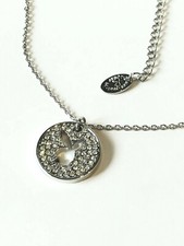 PLAYBOY Kette + Amulett *Diamante Cut out* Strass Anhänger *Neu silberfarben