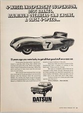 1971 Print Ad Datsun 510 4-door Sedan Race Car Disc Brakes Overhead Cam 1971 Print Ad Datsun 510 4-door Sedan Race Car Disc Brakes Overhead Cam