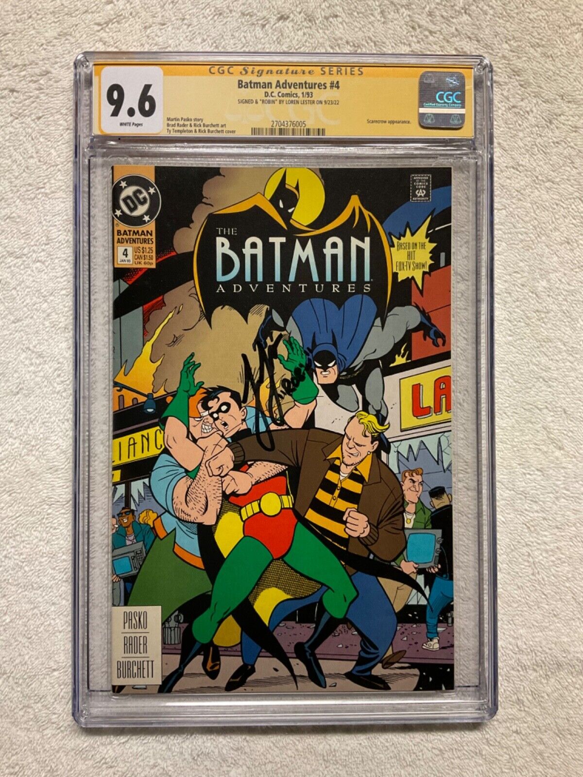 DC Comics The Batman Adventures #4 CGC SS 9.6 Signed by Loren Lester Robin 1993