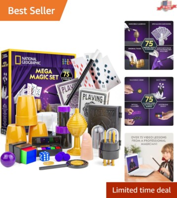 Magician's 75+ Magic Tricks Kit - Professional Performance Videos and Variations