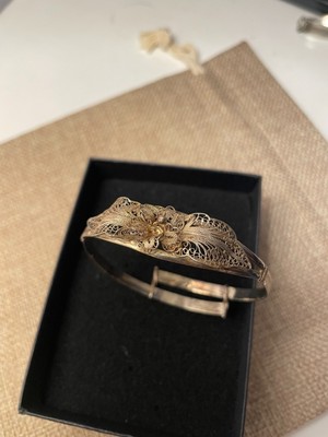 Handmade Custom Sterling Cuff Bracelet/ Signed