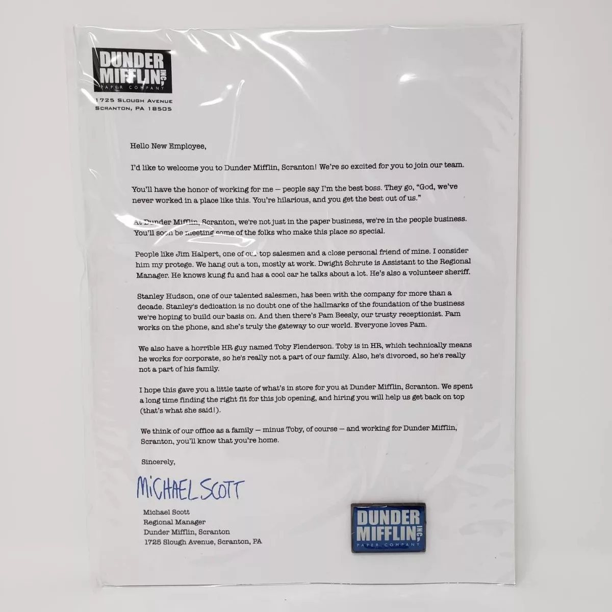 Dunder Mifflin Paper Co. Inc - Scranton, PA - As seen on The Office |  Greeting Card