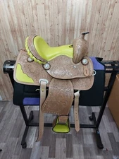 Z.A. Enterprises Premium Genuine Leather Western Horse Saddle with Tack Set.