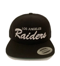 Los Angeles LA Raiders Script Classic Snapback Cap Hat Adjustable Black