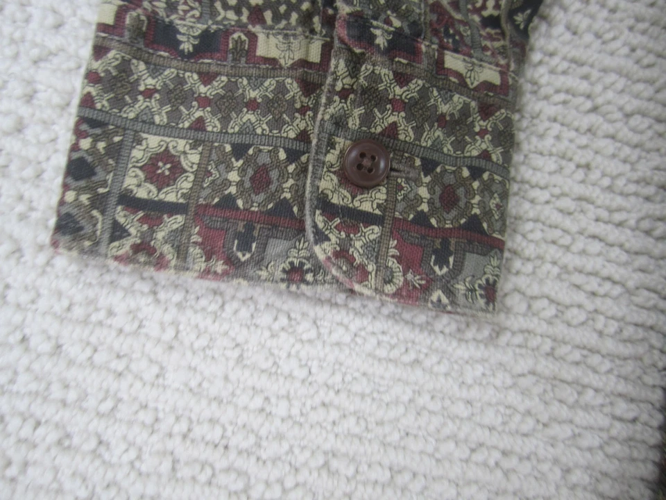 Camisa Chaps Ralph Lauren Para Hombre Grande Geométrica Con Botones *Rara* Manga Larga Foto 3 de 4