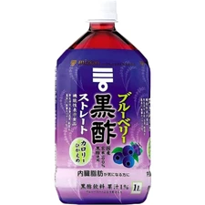 Mitsukan Kurosu Japanese Blueberry Black Vinegar Mizkan 1L ミツカン ブルーベリー黒酢 ストレート