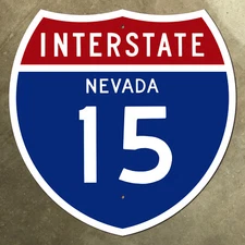 Nevada interstate 15 Las Vegas highway route marker 1957 road sign 18x18