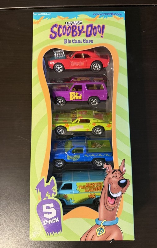 RACING CHAMPIONS CARTOON NETWORK SCOOBY DOO  FIVE PACK DIE-CAST  CARS  2000
